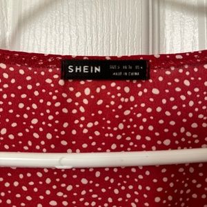 red and white romper